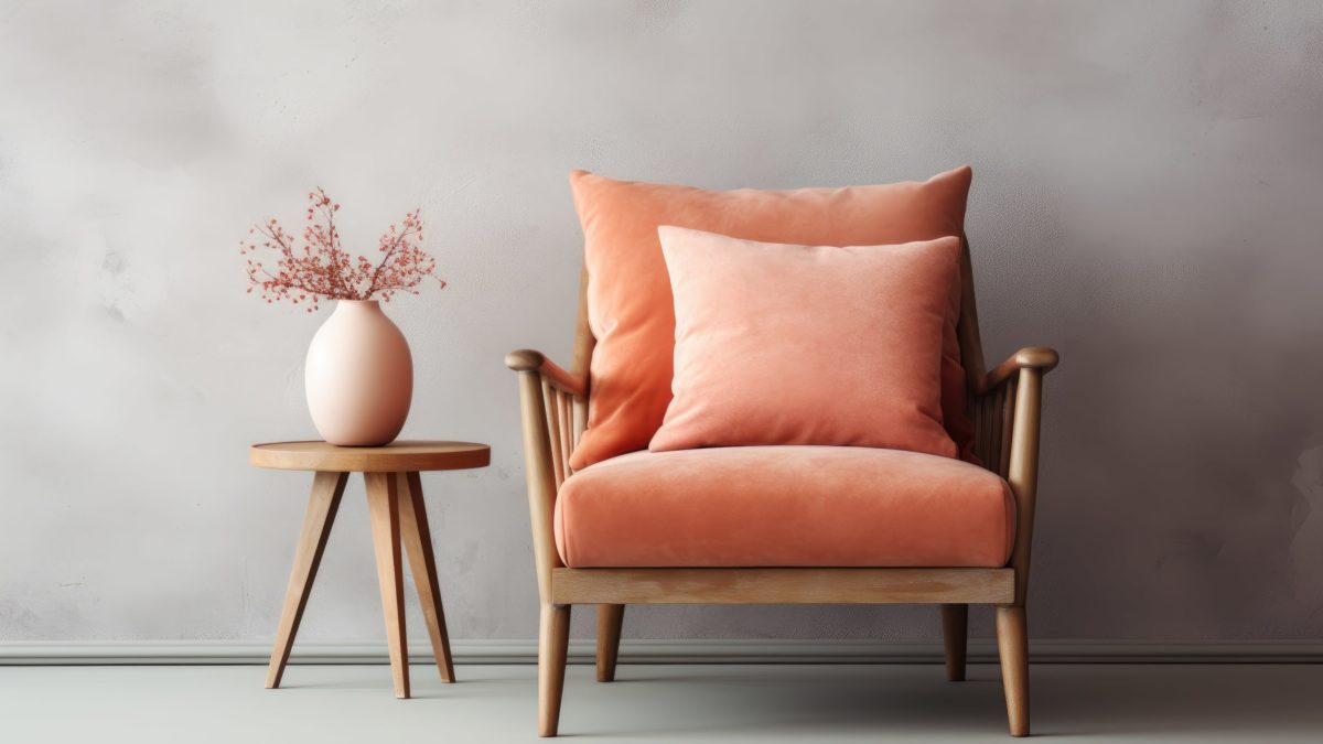 Fotel w kolorze Peach Fuzz